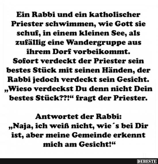 Ein Rabbi und ein katholischer Preister schwimmen.. - Lustige Bilder | DEBESTE.de