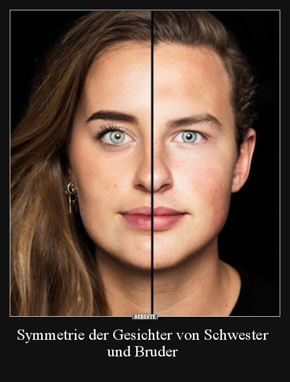 Symmetrie der Gesichter von Schwester und Bruder.. - Lustige Bilder | DEBESTE.de