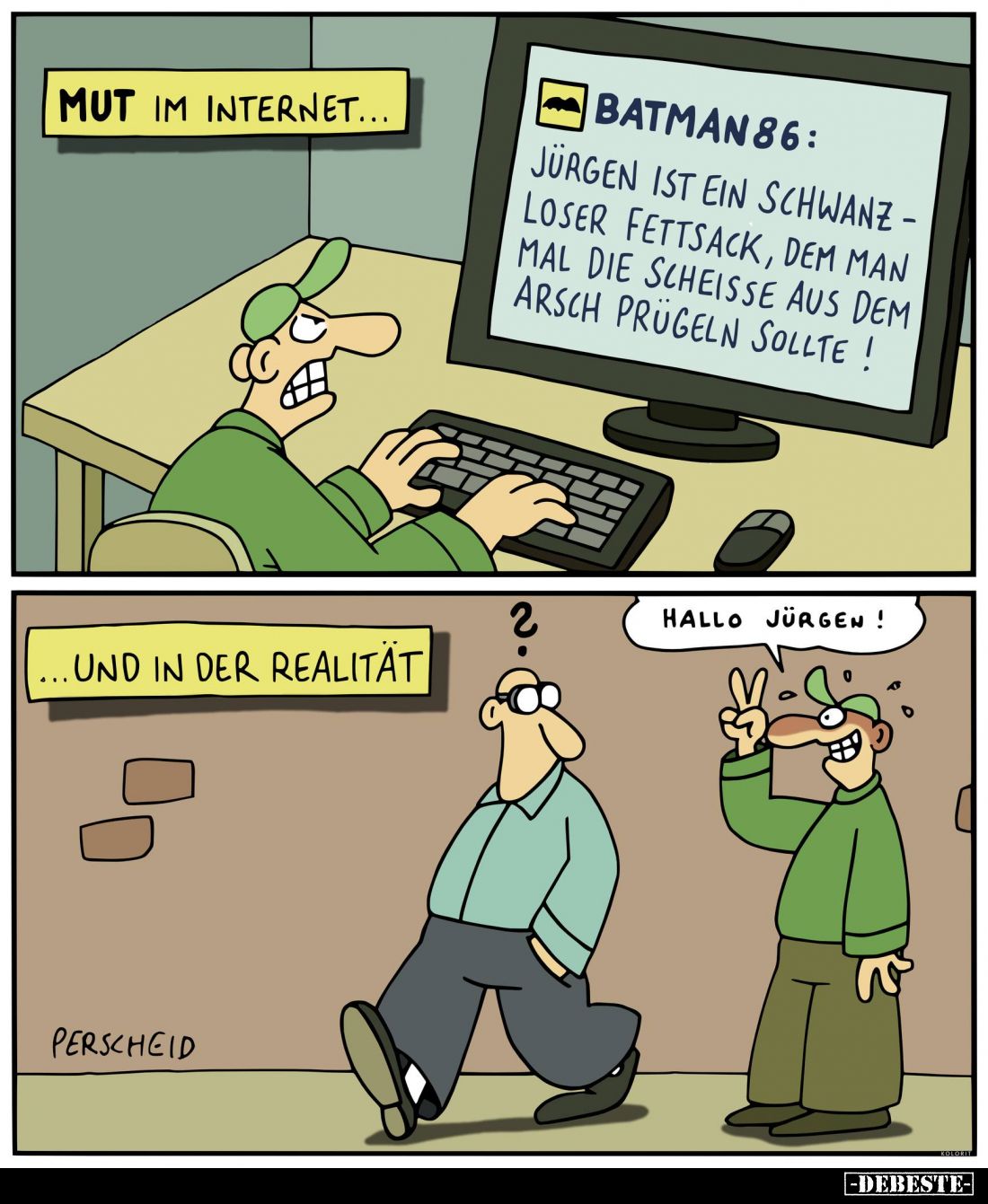 Mut im Internet 
und in der Realität: