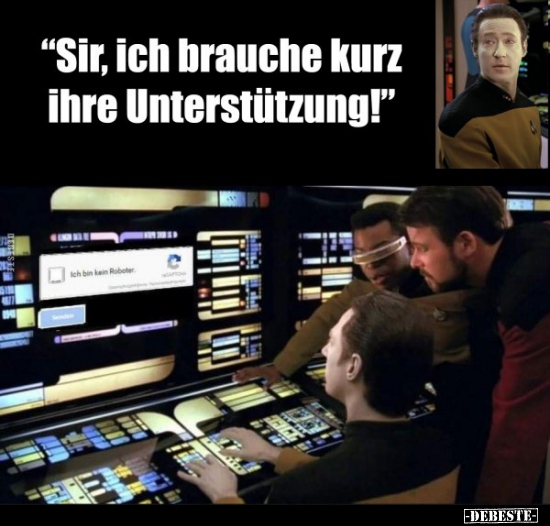 "Sir, ich brauche kurz ihre Unterstützung!"..