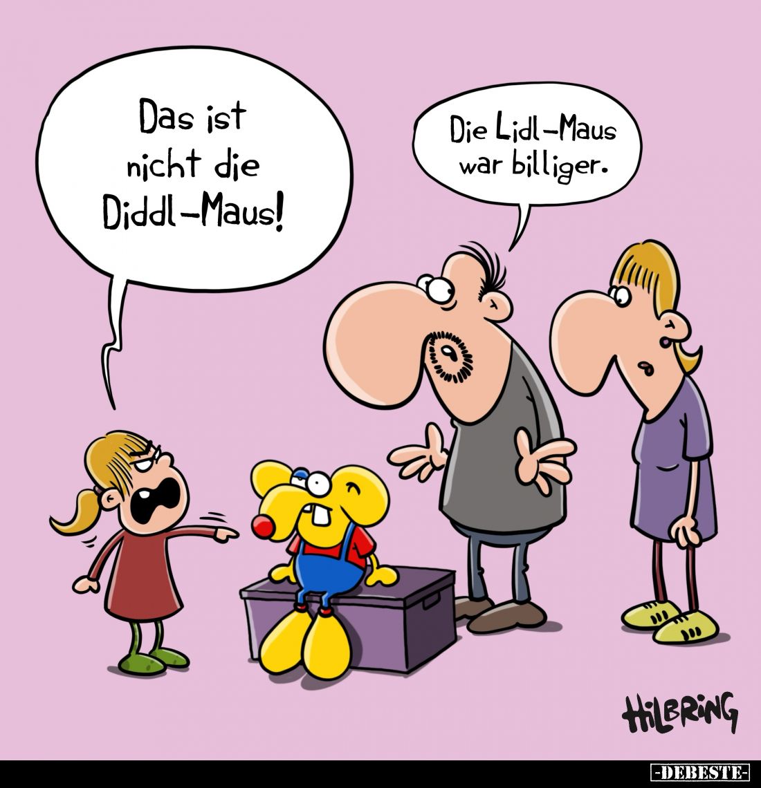 Das ist nicht die Diddl-Maus! -
Die Lidl-Maus war billiger.