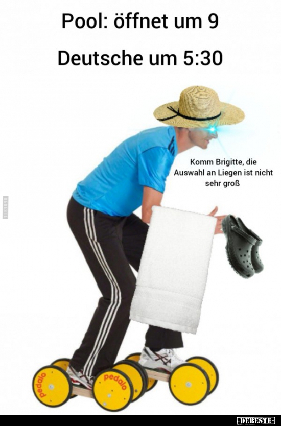 Pool: öffnet um 9 Deutsche um 5:30..