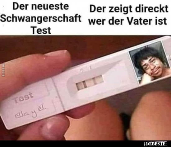    Der neueste Schwangerschaft-Test, der zeigt direkt, wer der Vater ist.. - Lustige Bilder | DEBESTE.de