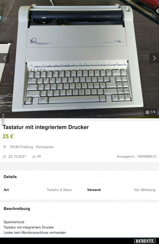 Tastatur mit integriertem Drucker.. - Lustige Bilder | DEBESTE.de