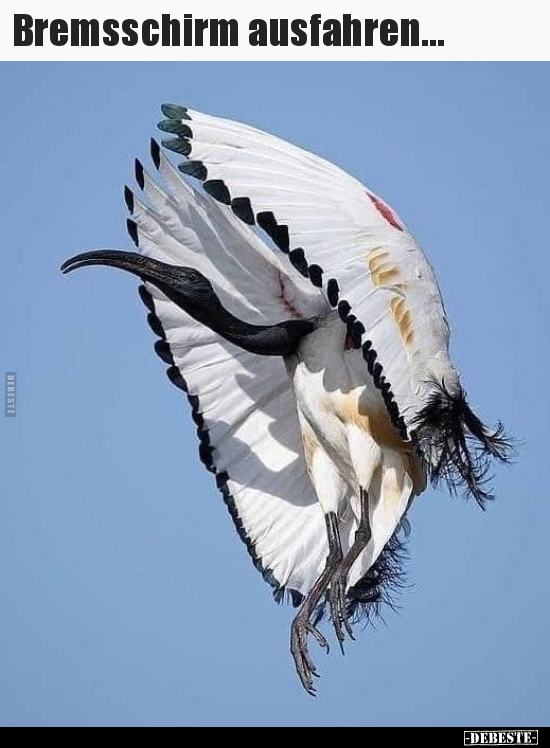 Bremsschirm ausfahren