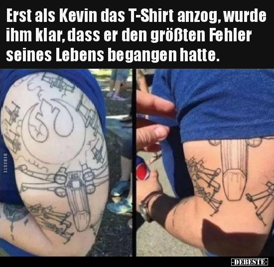Erst als Kevin das T-Shirt anzog, wurde ihm klar, dass er.. - Lustige Bilder | DEBESTE.de