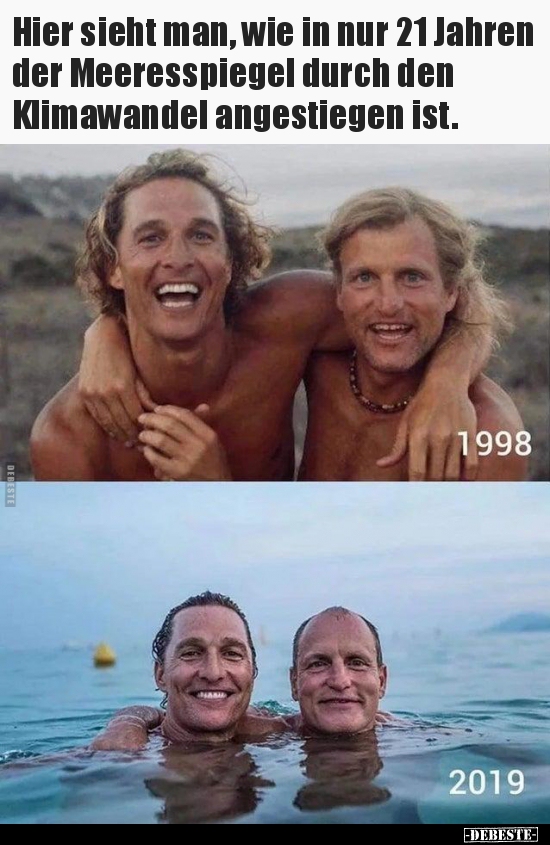 Hier sieht man, wie in nur 21 Jahren der Meeresspiegel..