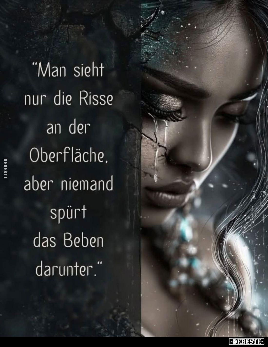„Man sieht
nur die Risse
an der
Oberfläche,
aber niemand
spürt
das Beben
darunter.“