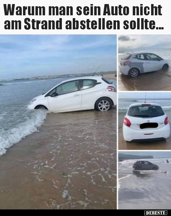 Warum man sein Auto nicht am Strand abstellen sollte... - Lustige Bilder | DEBESTE.de