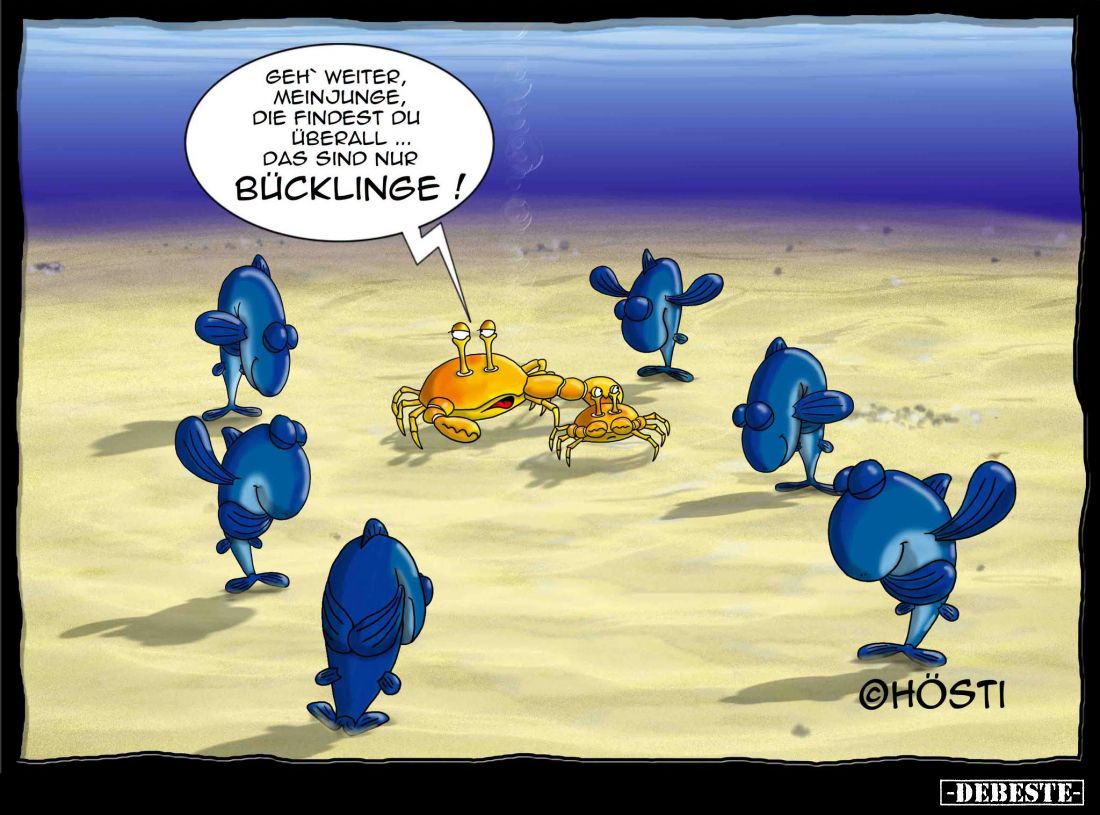 Geh weiter, mein Junge, die findest du überall... das sind nur Bücklinge!