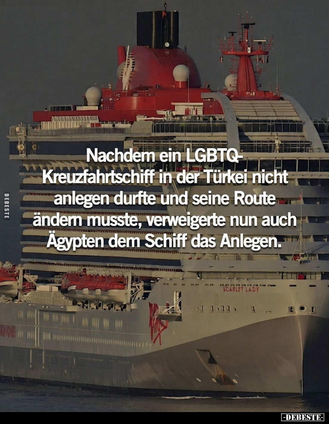 Nachdem ein LGBTQ-Kreuzfahrtschiff in der Türkei nicht.. - Lustige Bilder | DEBESTE.de