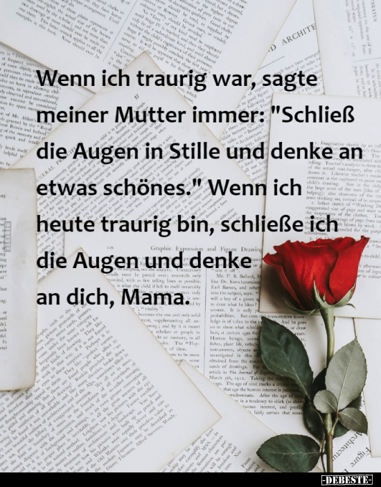 Wenn ich traurig war, sagte meiner Mutter immer.. - Lustige Bilder | DEBESTE.de