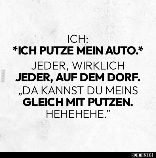 Ich: *Ich putze mein Auto.*.. - Lustige Bilder | DEBESTE.de