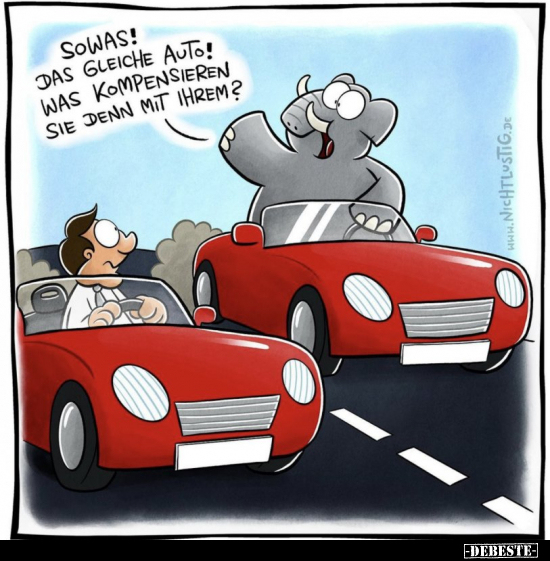 Sowas! Das gleiche Auto! Was kompensieren Sie denn mit.. - Lustige Bilder | DEBESTE.de
