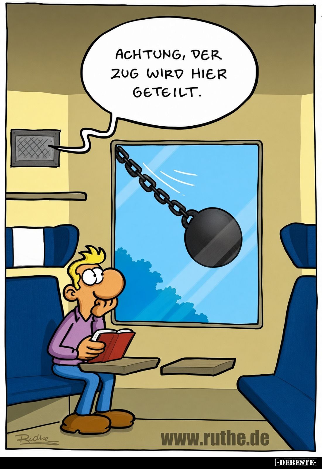 Achtung, der Zug wird hier geteilt.