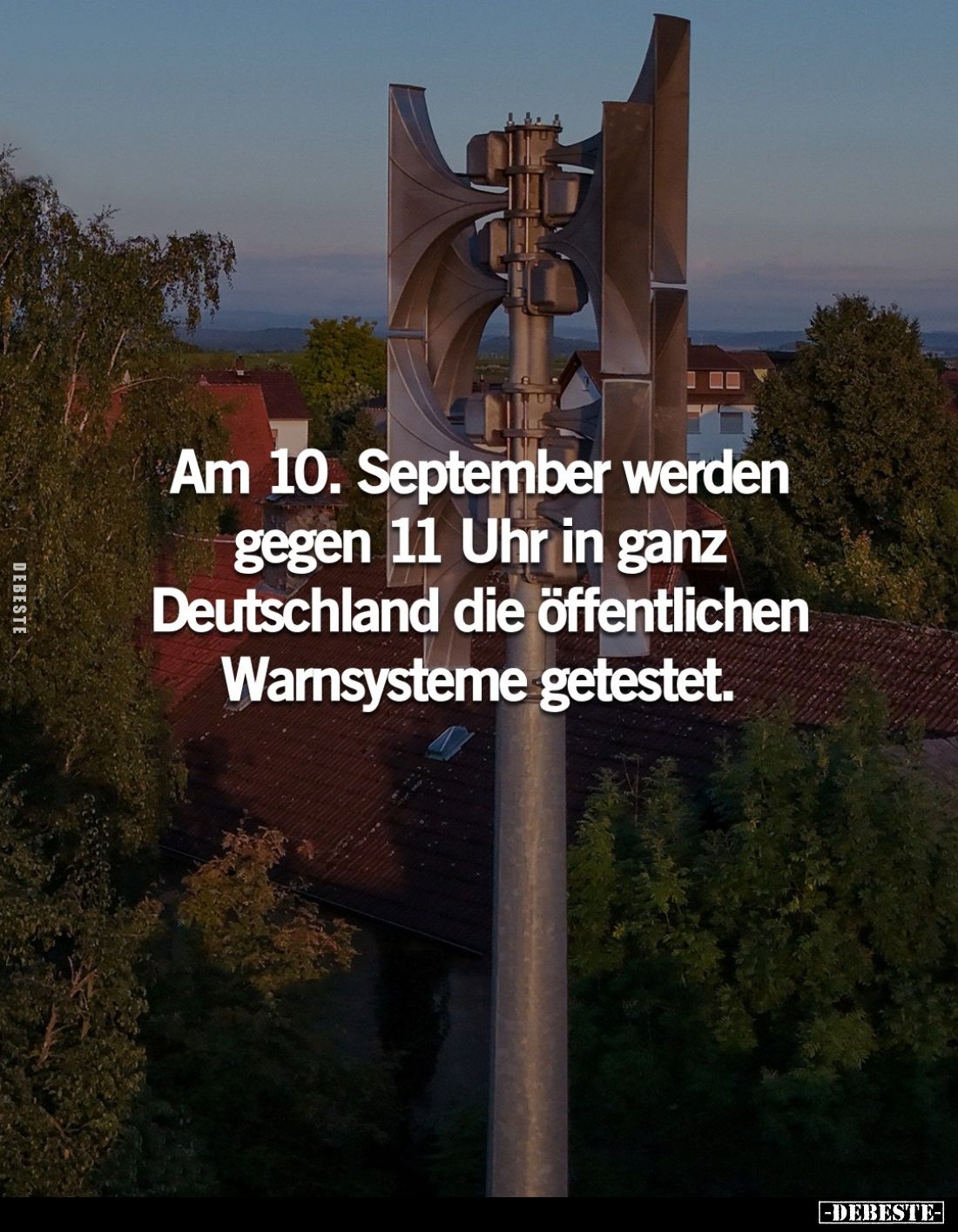 Am 10. September werden gegen 11 Uhr in ganz Deutschland die öffentlichen Warnsysteme getestet.