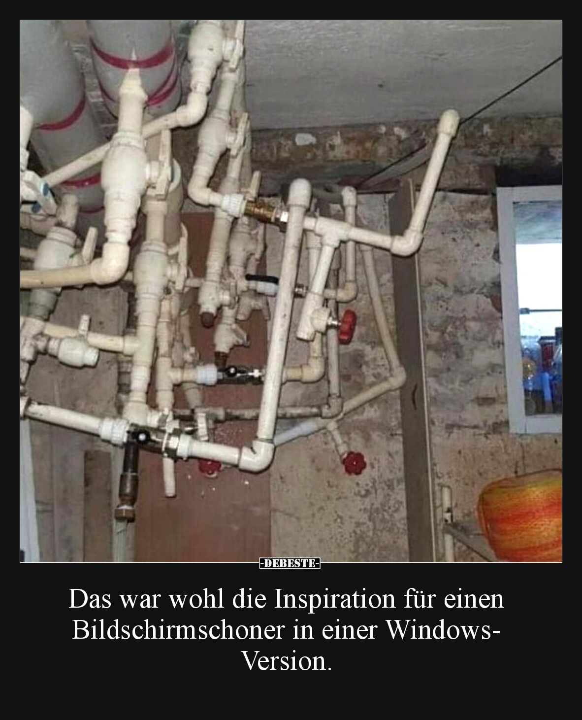 Das war wohl die Inspiration für einen Bildschirmschoner in einer Windows-Version.