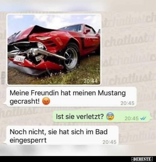 Meine Freundin hat meinen Mustang gecrasht!.. - Lustige Bilder | DEBESTE.de