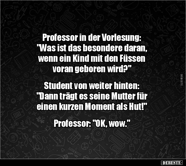 Professor in der Vorlesung: "Was ist das besondere daran.." - Lustige Bilder | DEBESTE.de