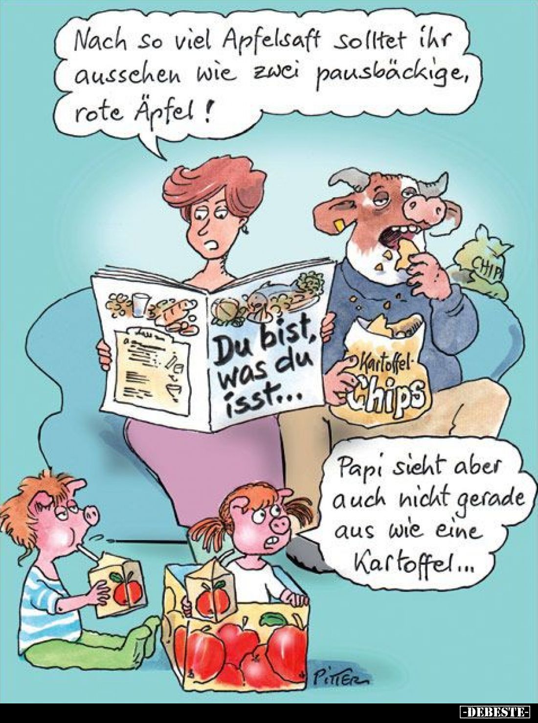 Nach so viel Apfelsaft solltet ihr aussehen wie zwei.. - Lustige Bilder | DEBESTE.de