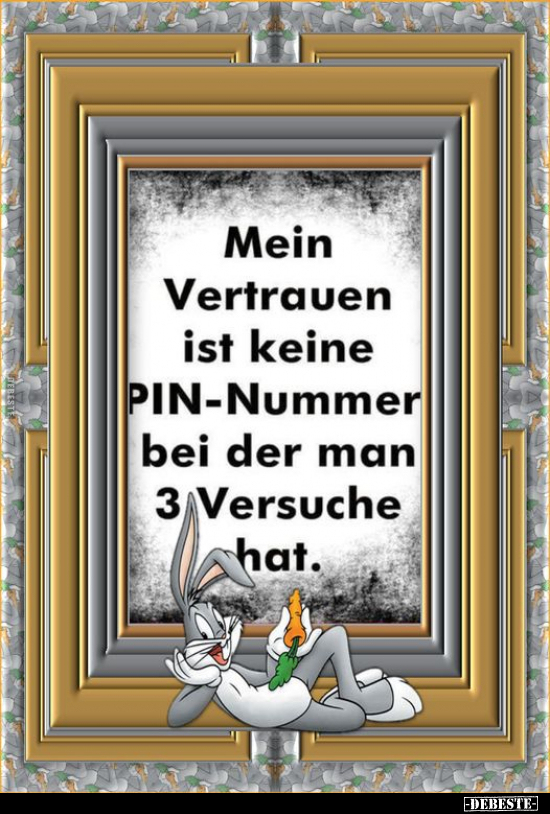 Mein Vertrauen ist keine PIN-Nummer bei der man.. - Lustige Bilder | DEBESTE.de