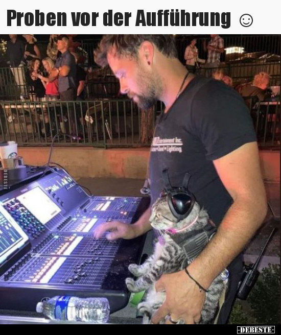 Proben vor der Aufführung.