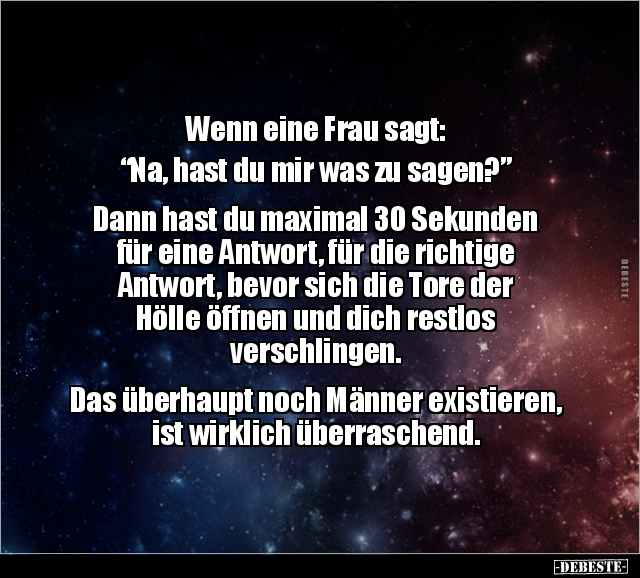 Wenn eine Frau sagt: "Na, hast du mir was zu.." - Lustige Bilder | DEBESTE.de