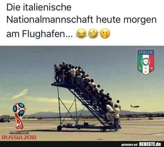 Die italienische Nationalmannschaft heute morgen am Flughafen.. - Lustige Bilder | DEBESTE.de
