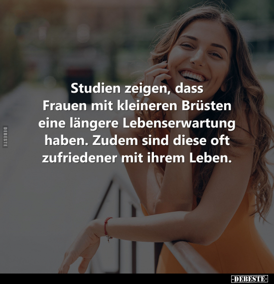 Studien zeigen, dass Frauen mit kleineren Brüsten.. - Lustige Bilder | DEBESTE.de