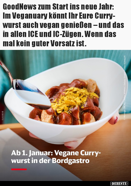 GoodNews zum Start ins neue Jahr: Im Veganuary könnt Ihr.. - Lustige Bilder | DEBESTE.de
