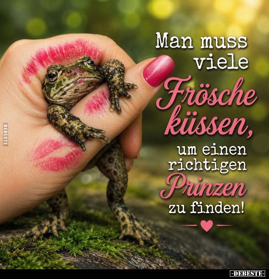 Man muss viele Frösche küssen,
um einen richtigen Prinzen zu finden!