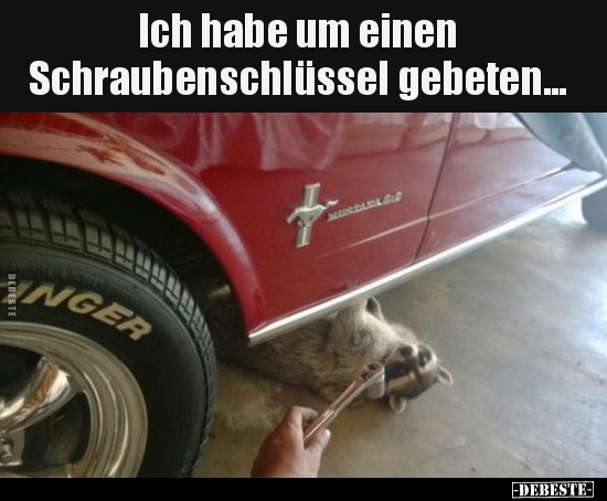 Ich habe um einen Schraubenschlüssel gebeten...