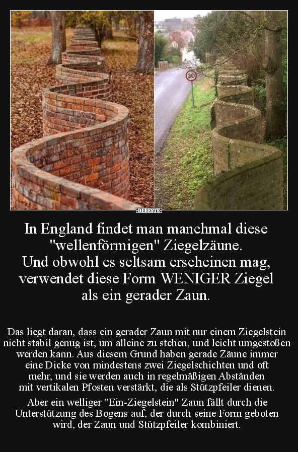 In England findet man manchmal diese "wellenförmigen".. - Lustige Bilder | DEBESTE.de