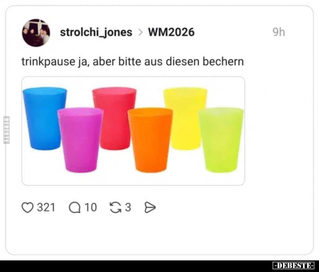 Trinkpause ja, aber bitte aus diesen Bechern... - Lustige Bilder | DEBESTE.de