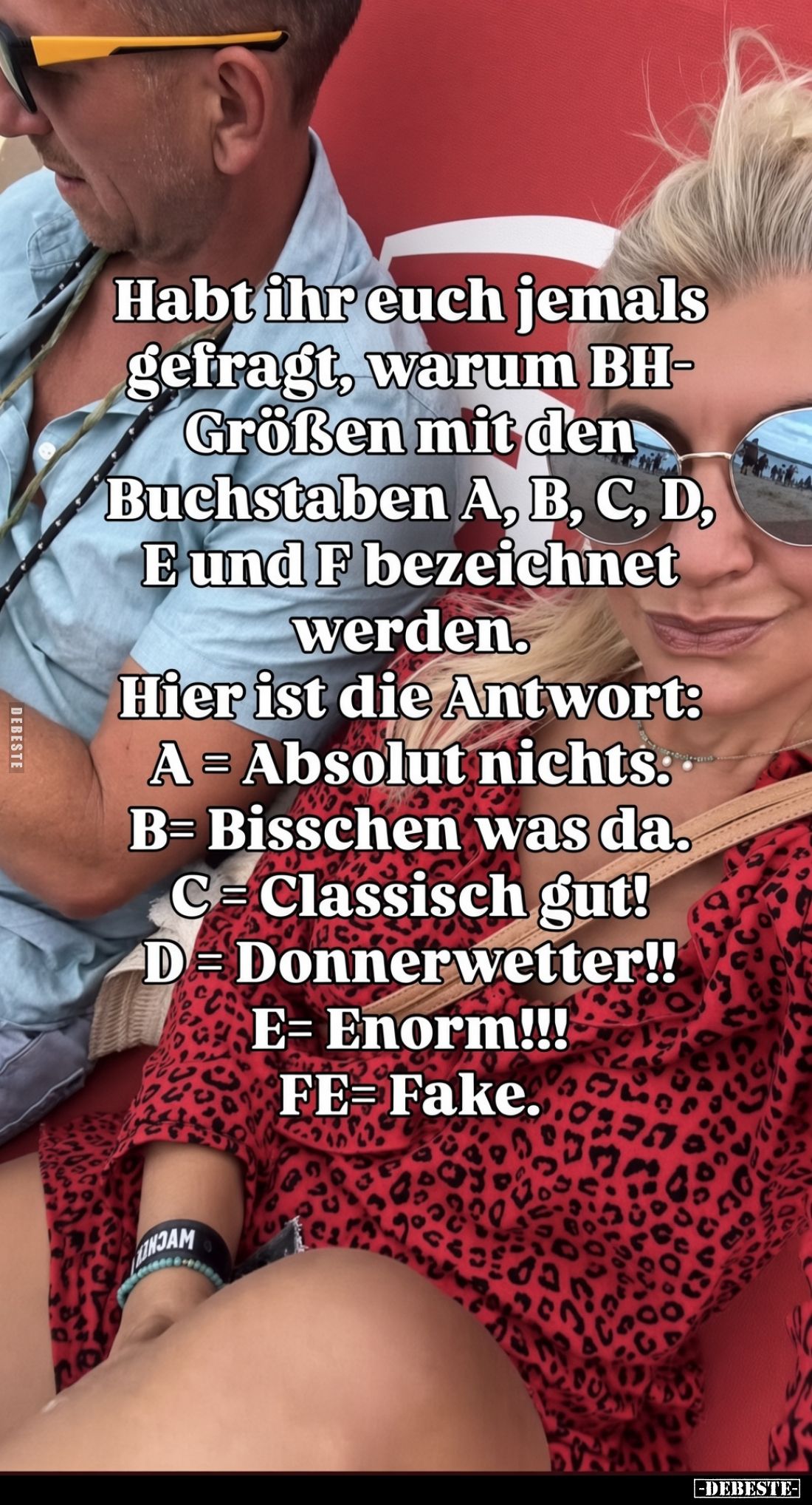 Habt ihr euch jemals gefragt, warum BH-Größen mit den Buchstaben A, B, C, D, E und F bezeichnet werden.
Hier ist die Antwort...