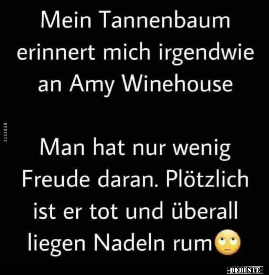 Mein Tannenbaum erinnert mich irgendwie an Amy Winehouse.. - Lustige Bilder | DEBESTE.de
