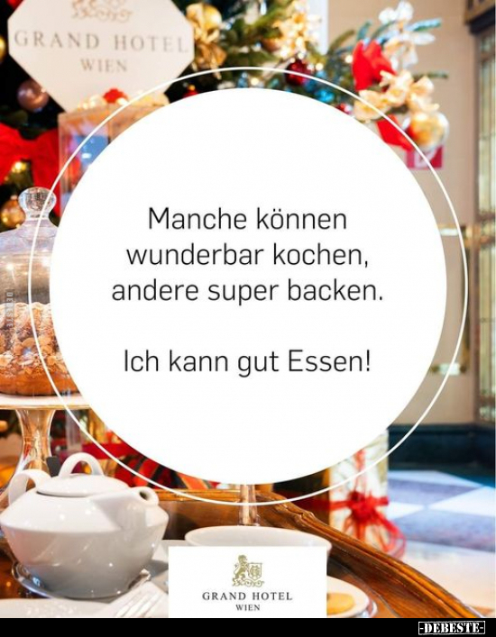 Manche können wunderbar kochen, andere super backen.. - Lustige Bilder | DEBESTE.de