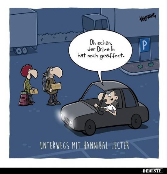 Oh schön, der Drive In hat noch geöffnet...