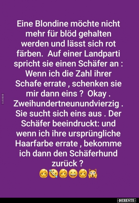 Eine Blondine möchte nicht mehr für blöd gehalten werden.. - Lustige Bilder | DEBESTE.de