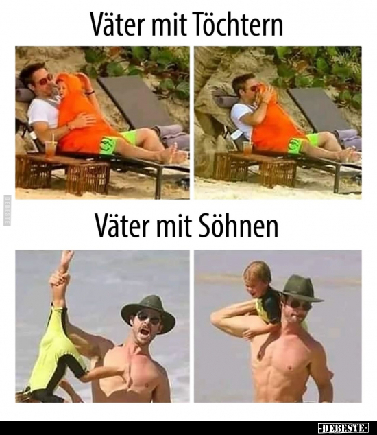 Väter mit Töchtern/
Väter mit Söhnen
