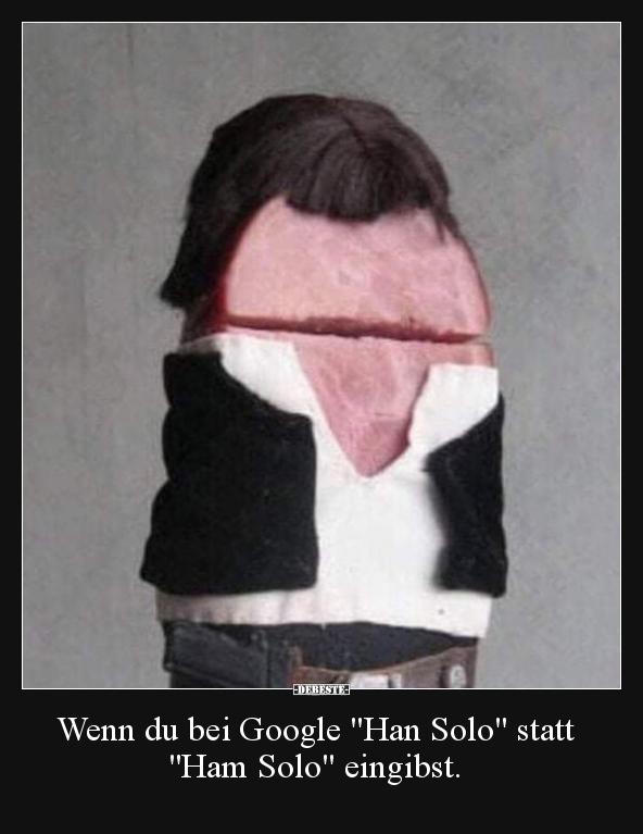 Wenn du bei Google "Han Solo" statt "Ham Solo" eingibst... - Lustige Bilder | DEBESTE.de