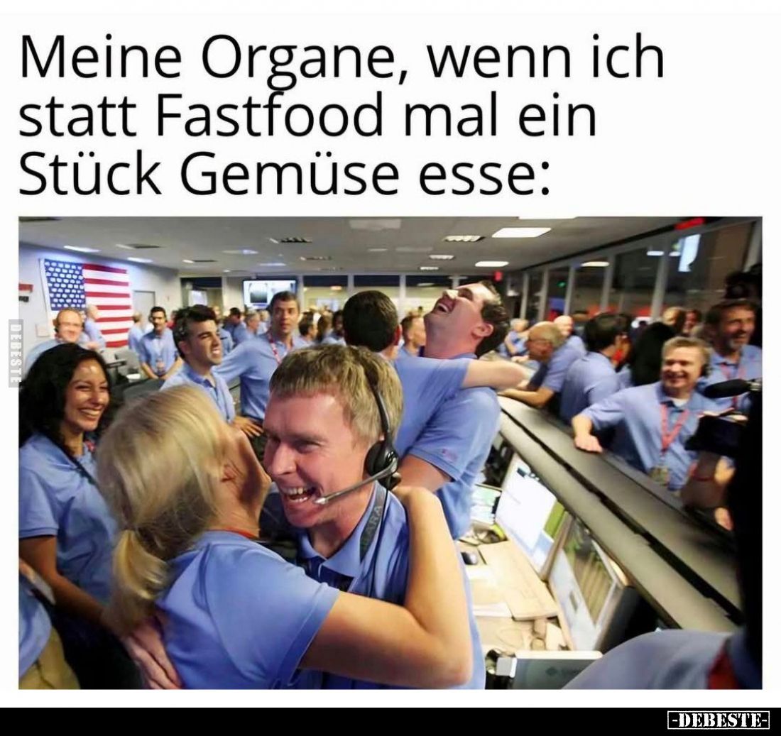 Meine Organe, wenn ich statt Fastfood mal ein Stück Gemüse.. - Lustige Bilder | DEBESTE.de