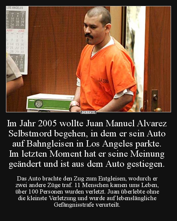 Im Jahr 2005 wollte Juan Manuel Alvarez Selbstmord..