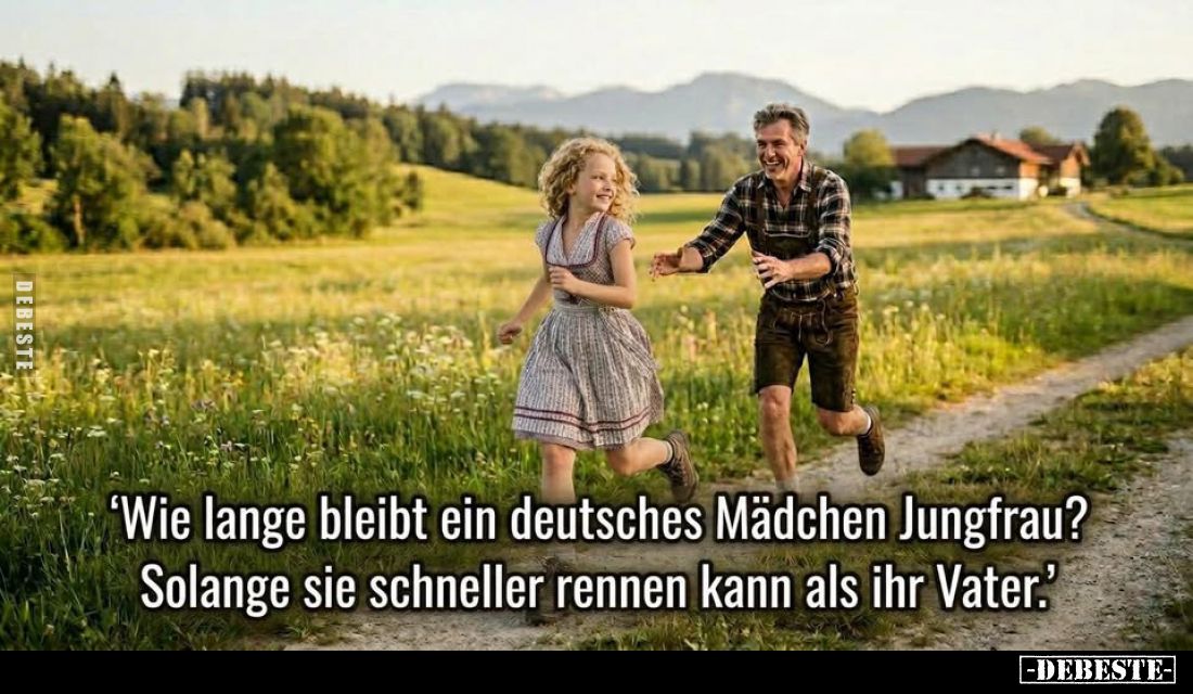 'Wie lange bleibt ein deutsches Mädchen Jungfrau? Solange sie schneller rennen kann als ihr Vater.'