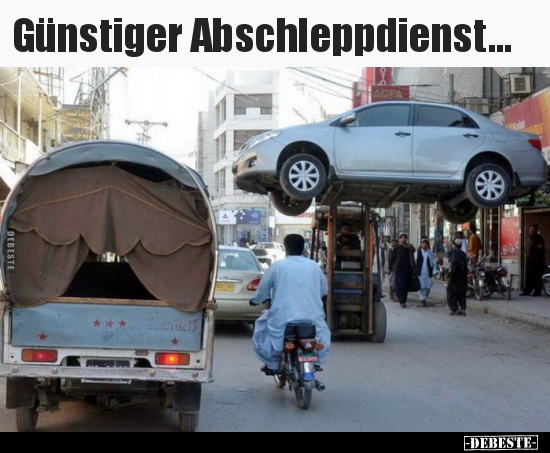 Günstiger Abschleppdienst... - Lustige Bilder | DEBESTE.de