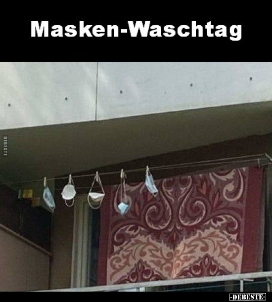 Masken-Waschtag.. - Lustige Bilder | DEBESTE.de