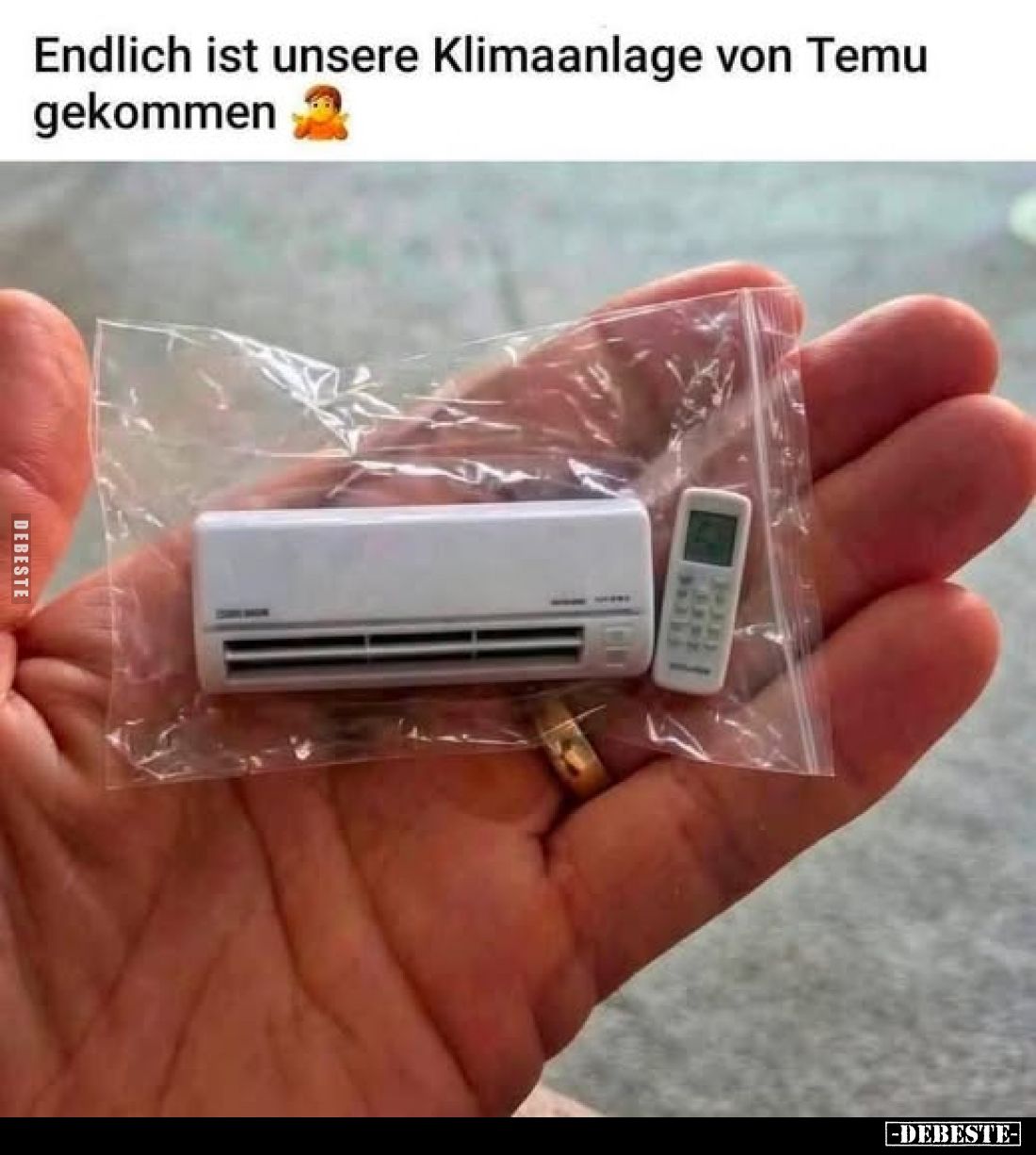 Endlich ist unsere Klimaanlage von Temu gekommen