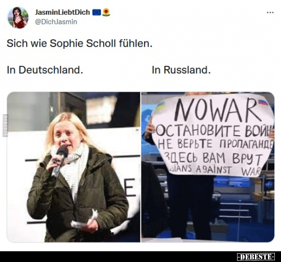 Sich wie Sophie Scholl fühlen.