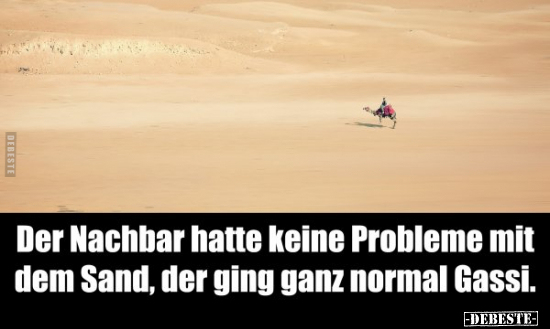 Der Nachbar hatte keine Probleme mit dem Sand, der ging.. - Lustige Bilder | DEBESTE.de