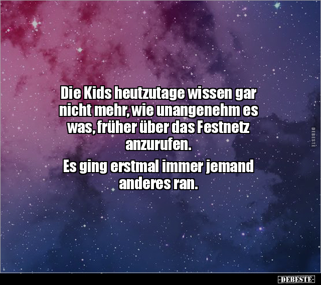 Die Kids heutzutage wissen gar nicht mehr, wie unangenehm.. - Lustige Bilder | DEBESTE.de